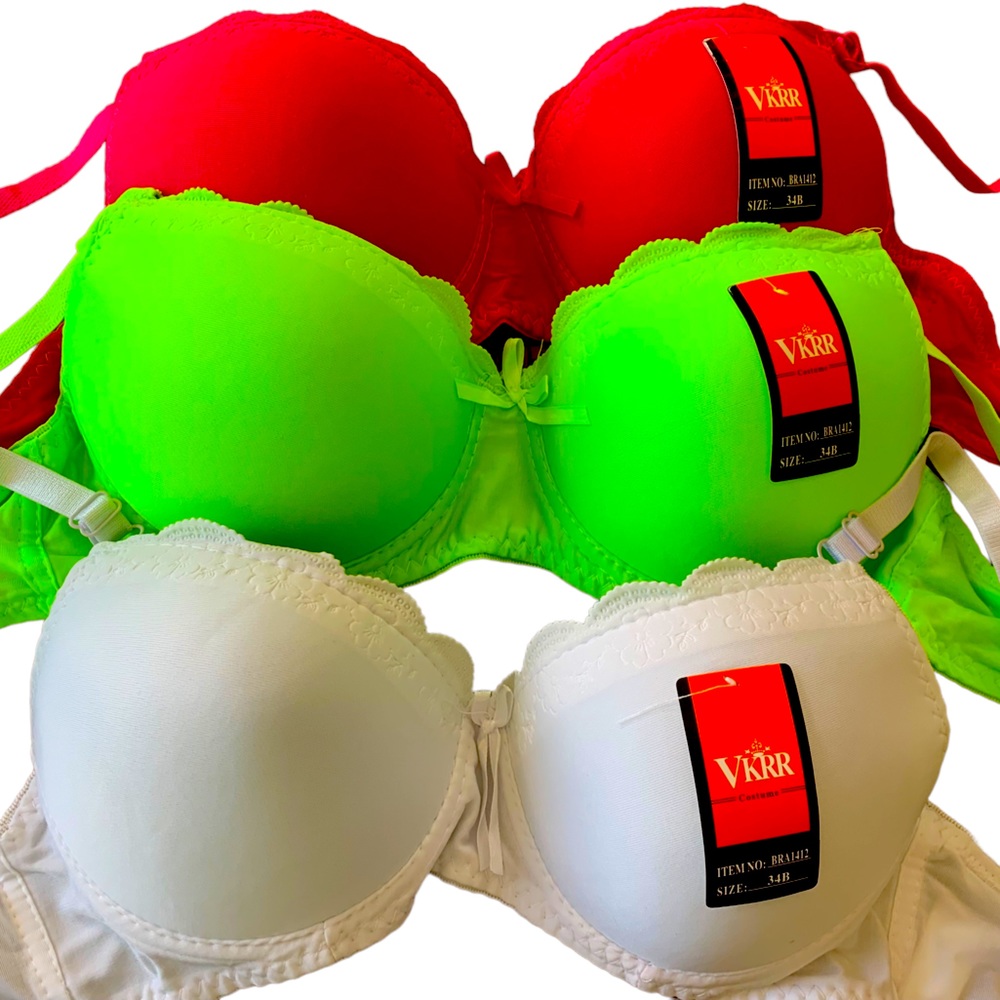 3 pack underwire bras.  NWT. Various sizes.